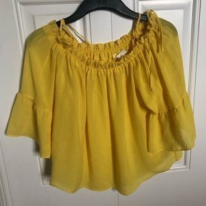 Yellow Off the Shoulder Top